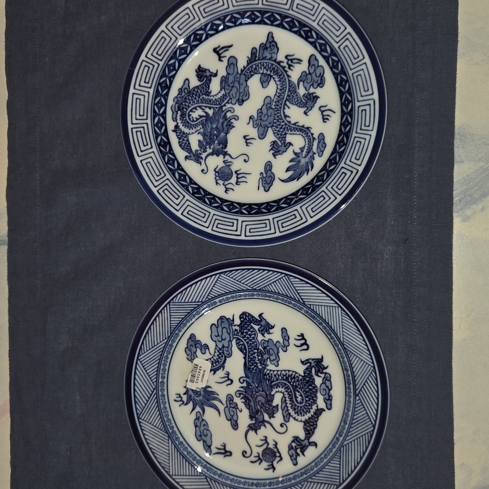 Bombay Company Asian Garden Salad Plates Set of Two EUC